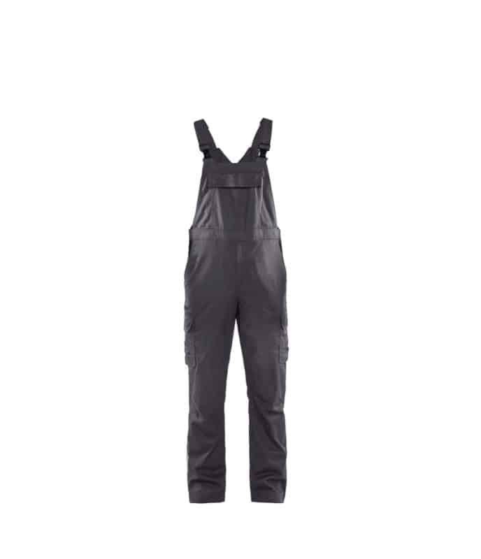 salopette da lavoro stretch 2644 Blaklader grigio nero fronte