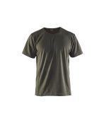 t-shirt da lavoro protezione raggi uv blaklader 3323 verde militare frontale