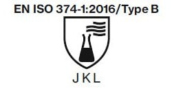 EN 374-1:2016 tipo B pittogramma