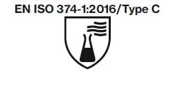 EN 374-1:2016 tipo C pittogramma
