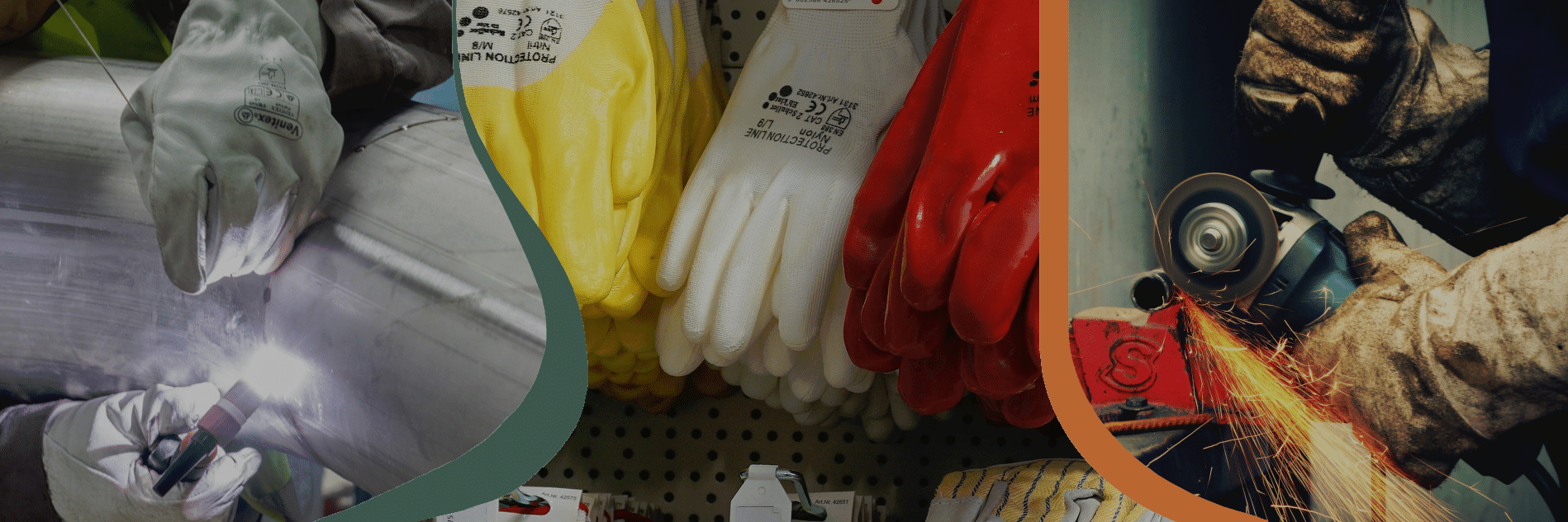 Guanti professionali da lavoro banner testata