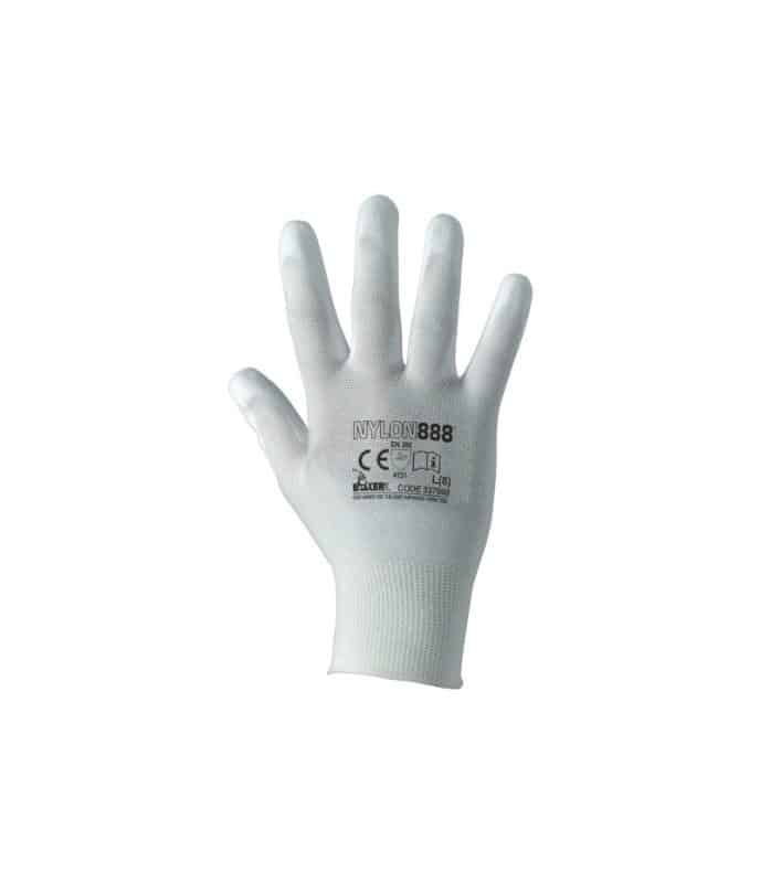 Nylon 888 guanto da lavoro bianco spalmato poliuretano