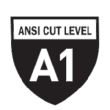 pittogramma certificazione ANSI CUT LEEVEL A1