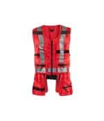 Gilet high visibility rosso multitasche Blaklader