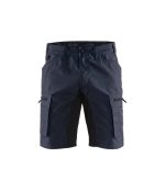 Pantaloni estivi leggeri corti Service Stretch Blaklader 1449 blu marino scuro/nero