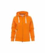 Dallas Lady felpa da lavoro full zip arancione