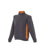 Felpa da lavoro Cagliari JRC grigio/arancione full zip
