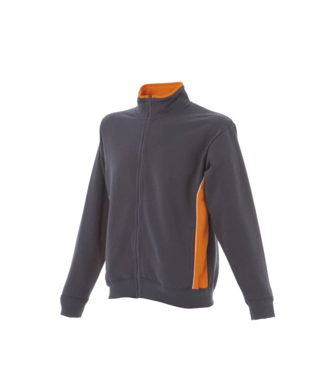 Felpa da lavoro Cagliari JRC grigio/arancione full zip