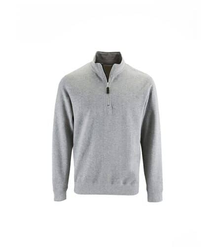 Felpa da lavoro half zip Stan Sol's grigio melange