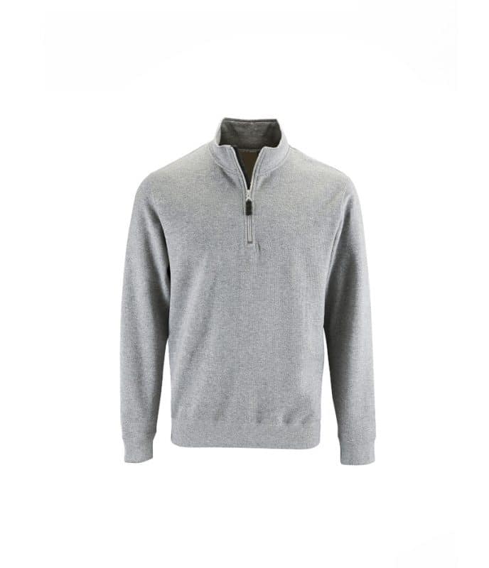 Felpa da lavoro half zip Stan Sol's grigio melange