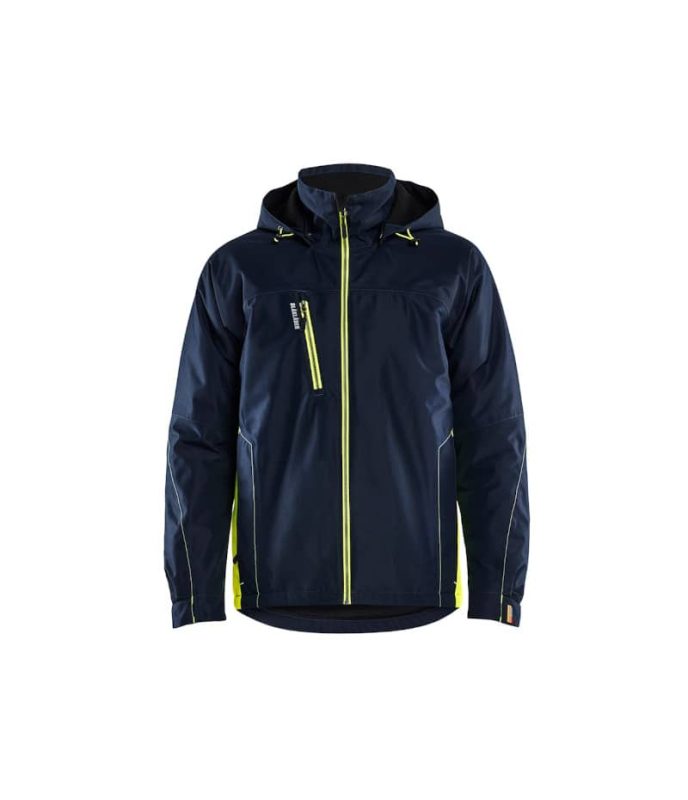 Giacca foderata pesante 4890 Blaklader blu marino scuro/giallo hv