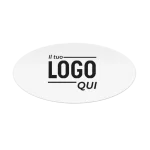 etichetta termoadesiva il tuo logo qui ovale