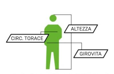 Guida misurazione corpo taglie brand neri