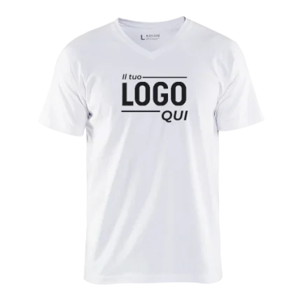 tshirt da lavoro scollo a v personalizzabile